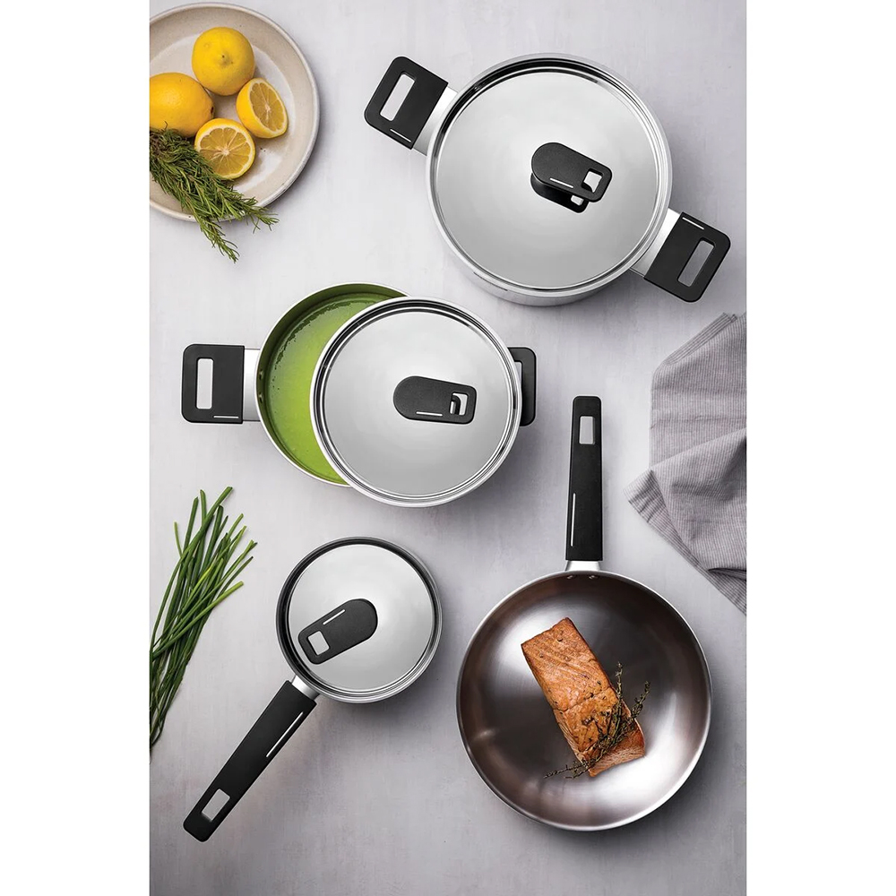 SARTÉN PROFESIONAL TRAMONTINA GRANO INOX 26CM MANGO BAQUELITA - 6