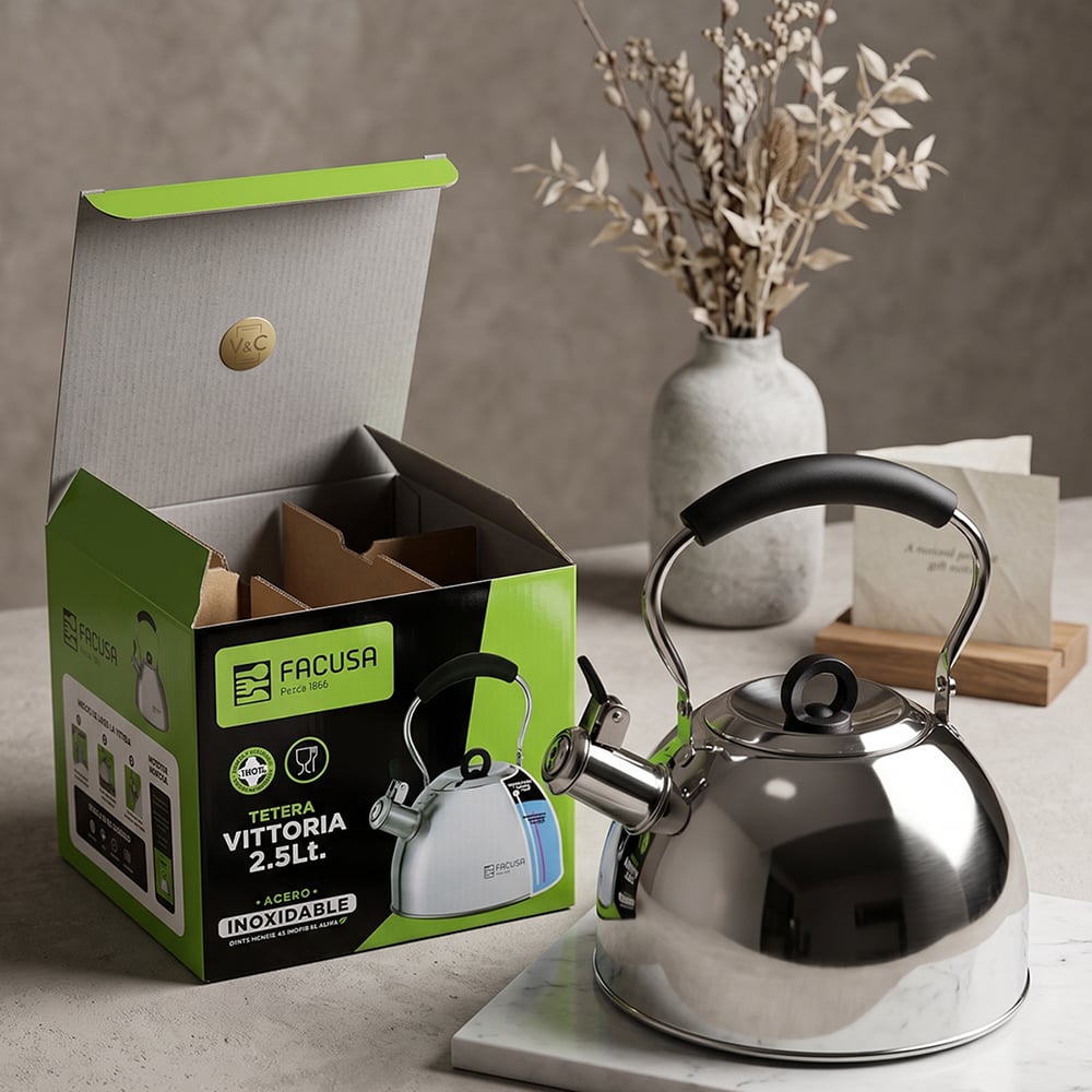 TETERA 2.5 L FACUSA ACERO INOXIDABLE SILBADORA VITTORIA - 7