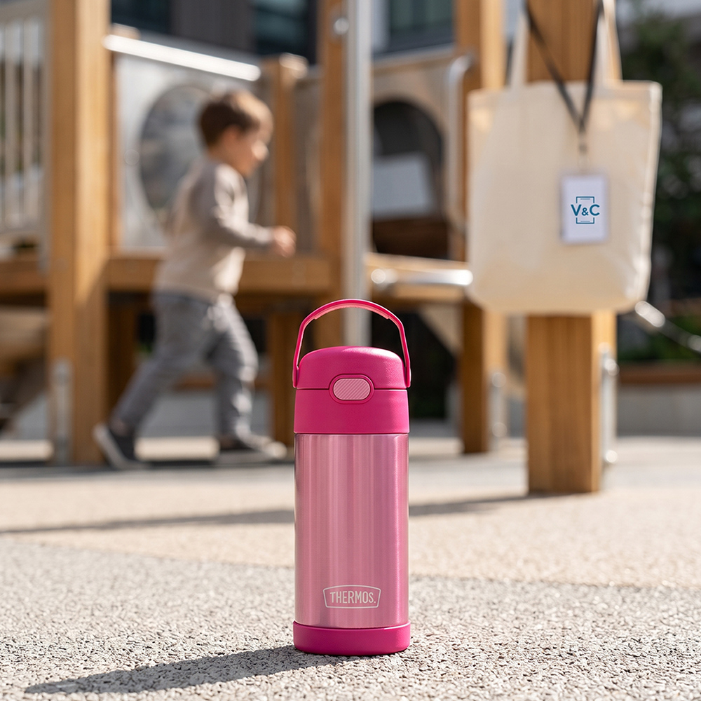 TOMATODO THERMOS FUNTAINER PARA NIÑOS 355 ML ROSADO - 5