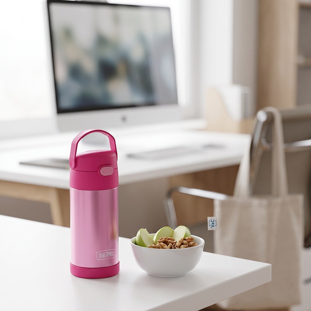 TOMATODO THERMOS FUNTAINER PARA NIÑOS 355 ML ROSADO - 8