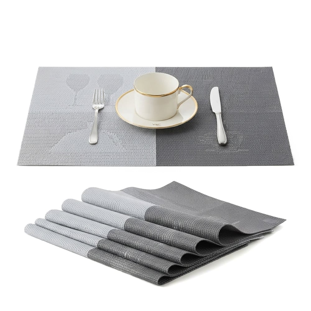 INDIVIDUALES RECTANGULARES PARA MESA 6 PZAS MARMOL GRIS - 1