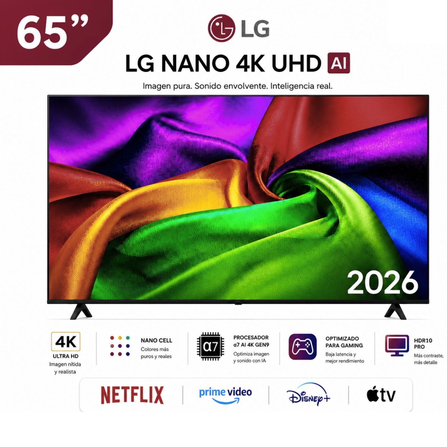 TELEVISOR LED 65 PULGADAS 4K ULTRA HD WEBOS 65NU800BPSB - 1