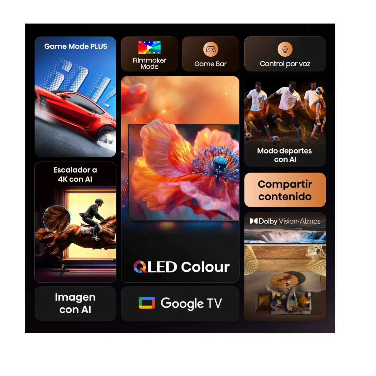 TELEVISOR HISENSE 75 QLED 4K 75QD6N GOOGLE TV 2025 SMART TV - 6