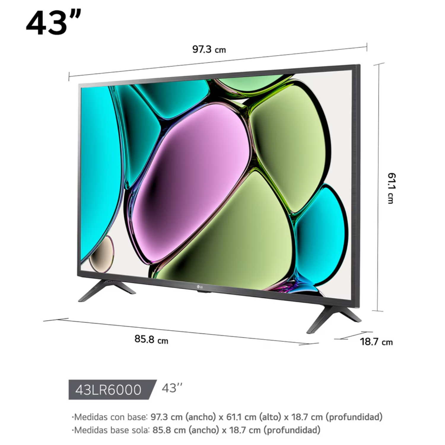 TELEVISOR LG 43 43LR6000PSA FHD SMART TV WEBOS - 2