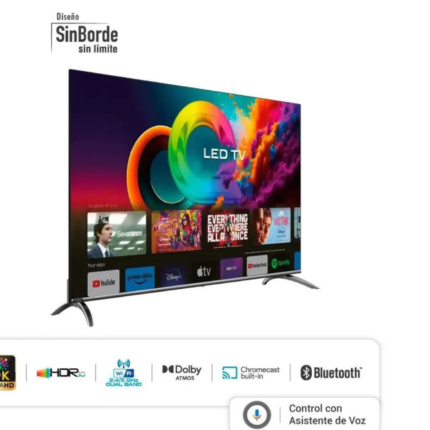 TELEVISOR HYUNDAI 58 4K QLED SMART GOOGLE GRIS HYLED5813QG - 3