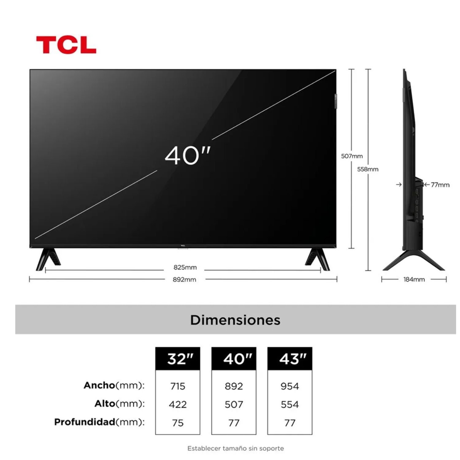 TELEVISOR TCL QLED 40 FULL HD GOOGLE TV  40S5K - 2