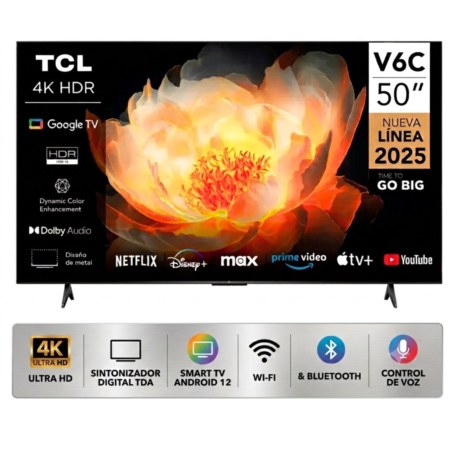 TELEVISOR TCL 50 UHD 4K 50V6C GOOGLE TV - 1