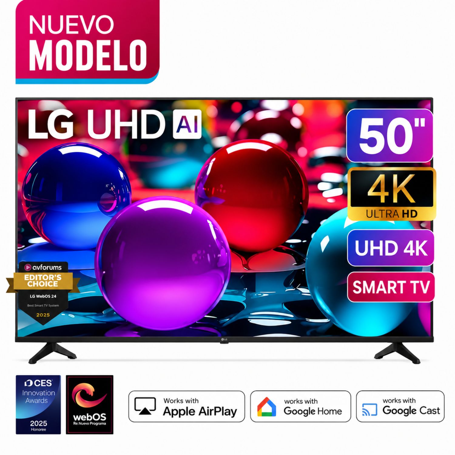 TELEVISOR LG 50 SMART UHD 4K THINQ AI 50UA7300PSB - 1