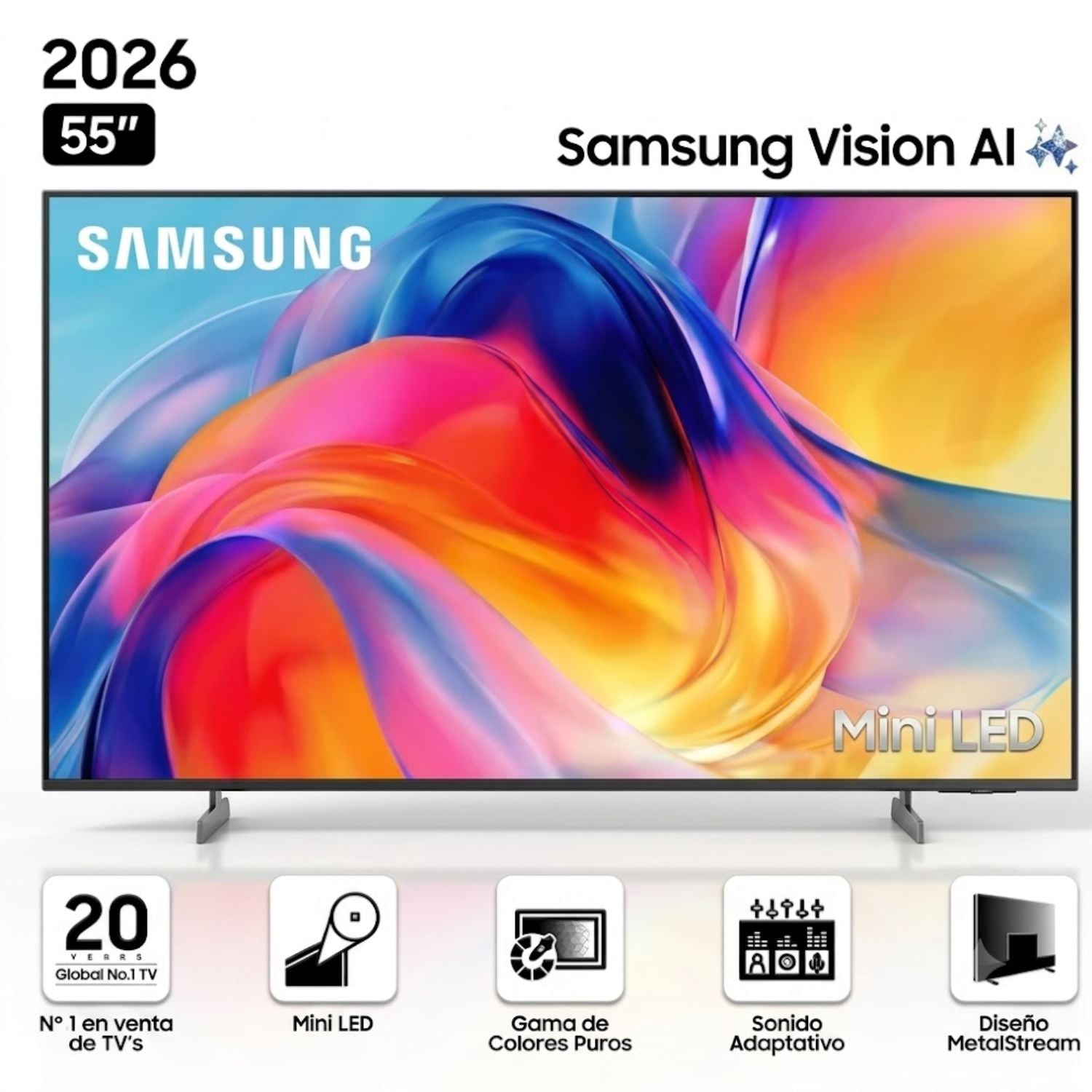 TELEVISOR SAMSUNG MINI LED 55 UHD 4K SMART TV UN55M70HAGXPE - 1