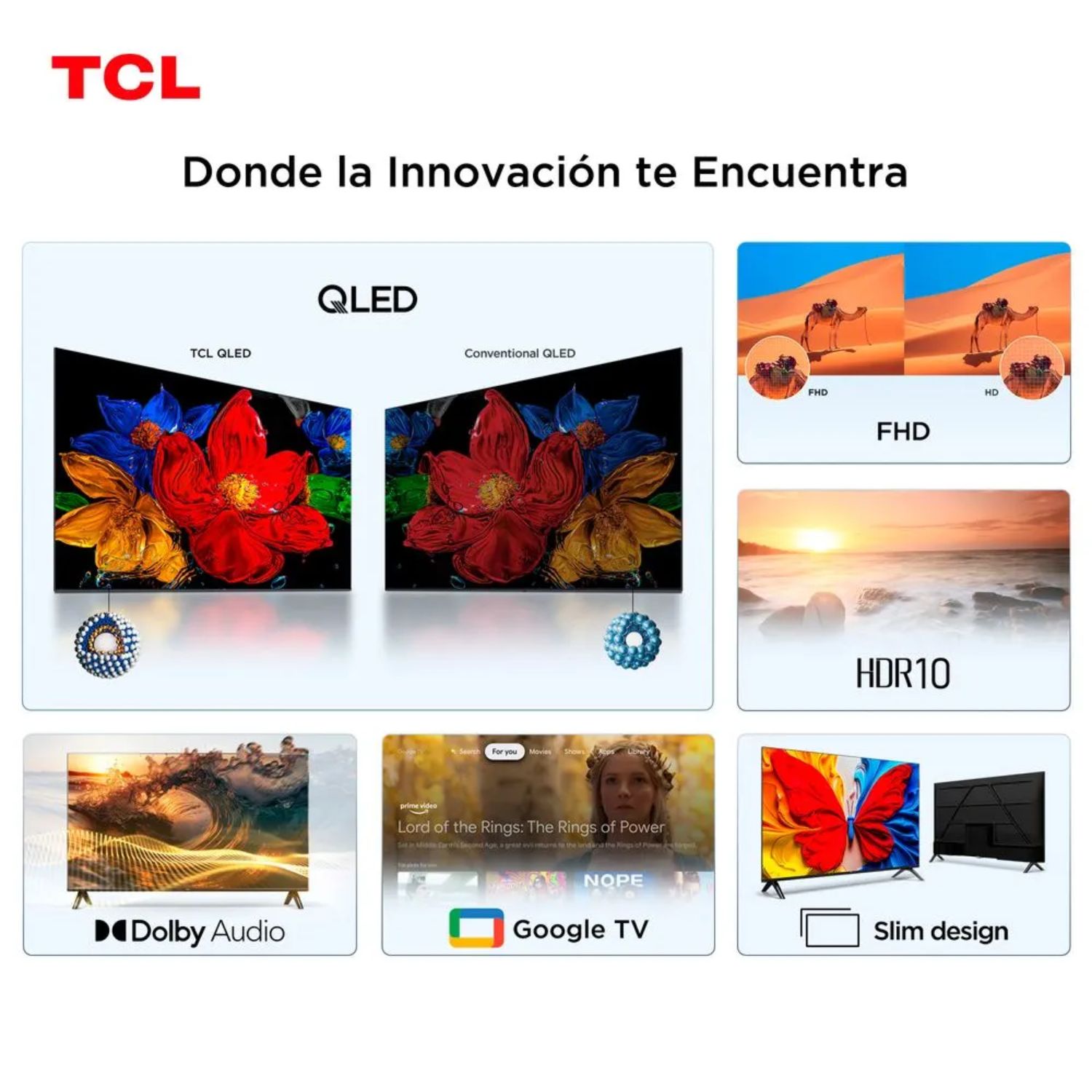 TELEVISOR TCL QLED 43 FULL HD SMART TV 43S5K - 5