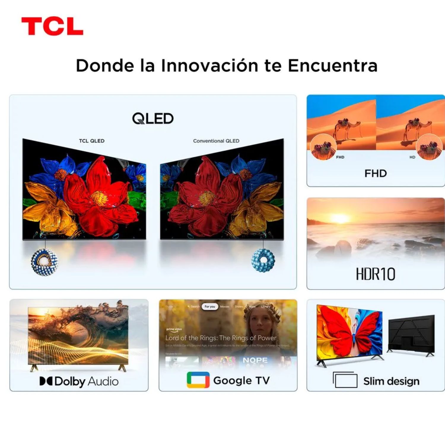 TELEVISOR TCL QLED 43 FULL HD SMART TV 43S5K - 7