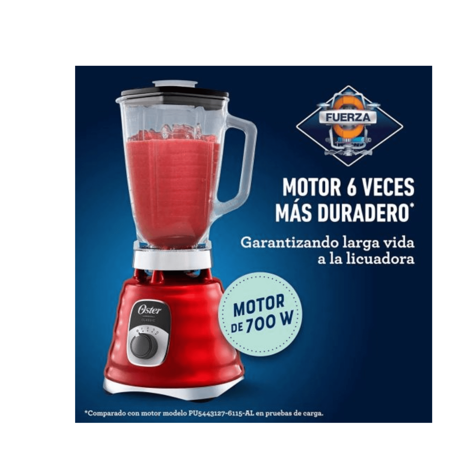LICUADORA OSTER 1.25LT BLST4126R ROJO - 5