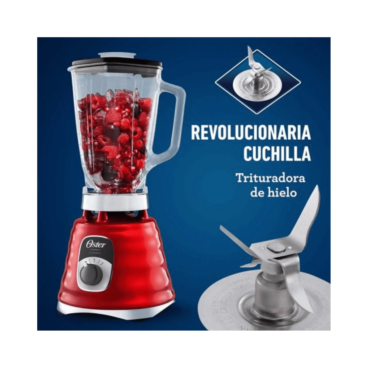LICUADORA OSTER 1.25LT BLST4126R ROJO - 8