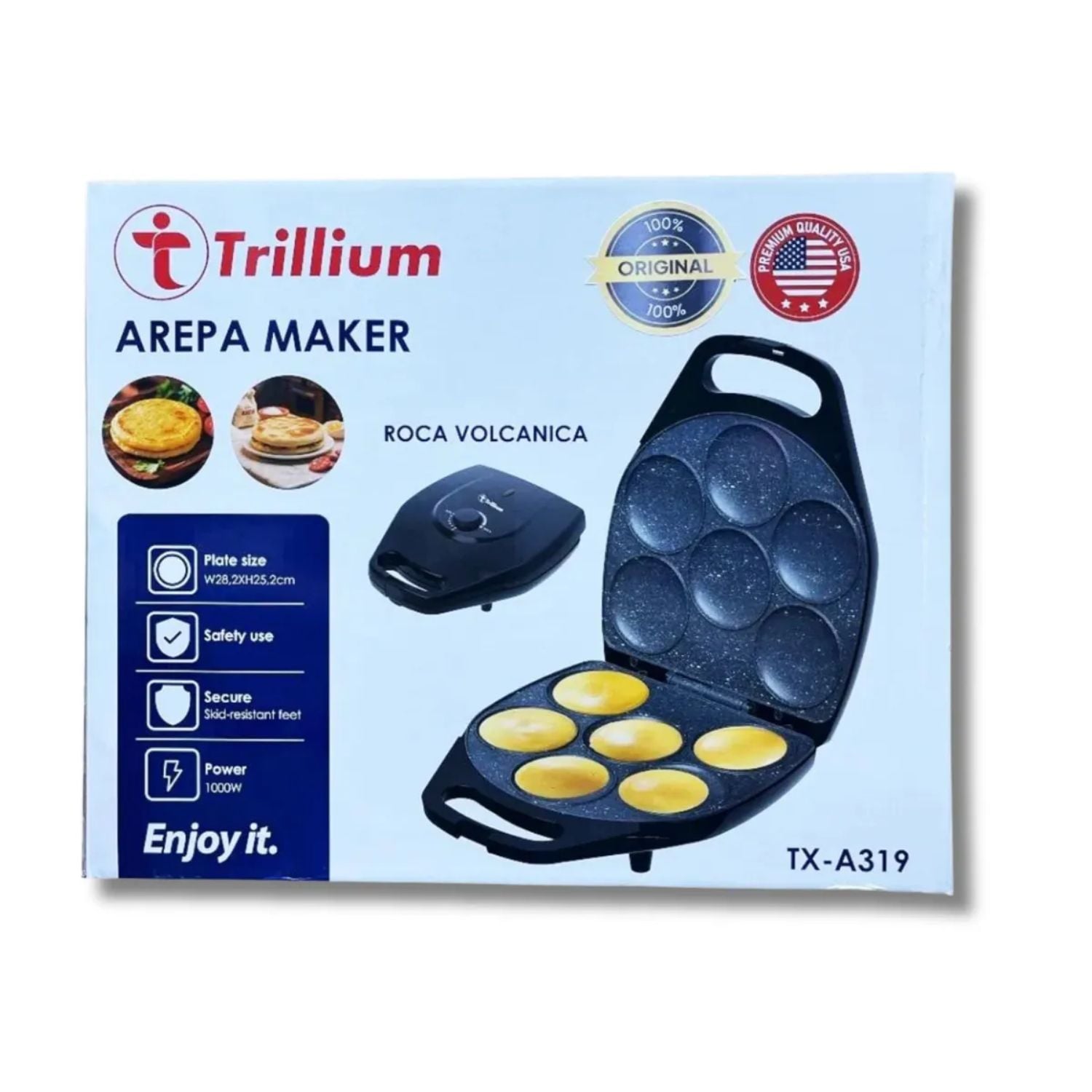 MAQUINA DE AREPA TOSTY AREPA MAKER TRILLIUM ROCA VOLCANICA TX-A319 - 5