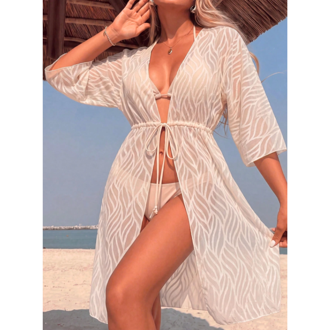 SALIDA DE PLAYA MUJER ESTILO BOHO CHIC TEJIDO - 2