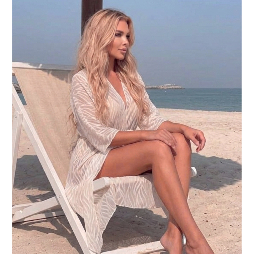 SALIDA DE PLAYA MUJER ESTILO BOHO CHIC TEJIDO - 3
