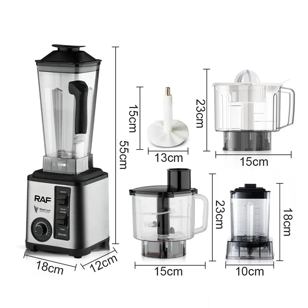 LICUADORA RAF 05 EN 1, TRITURA HIELO, 2600 WATTS Y 15 VELOCIDADES - 4