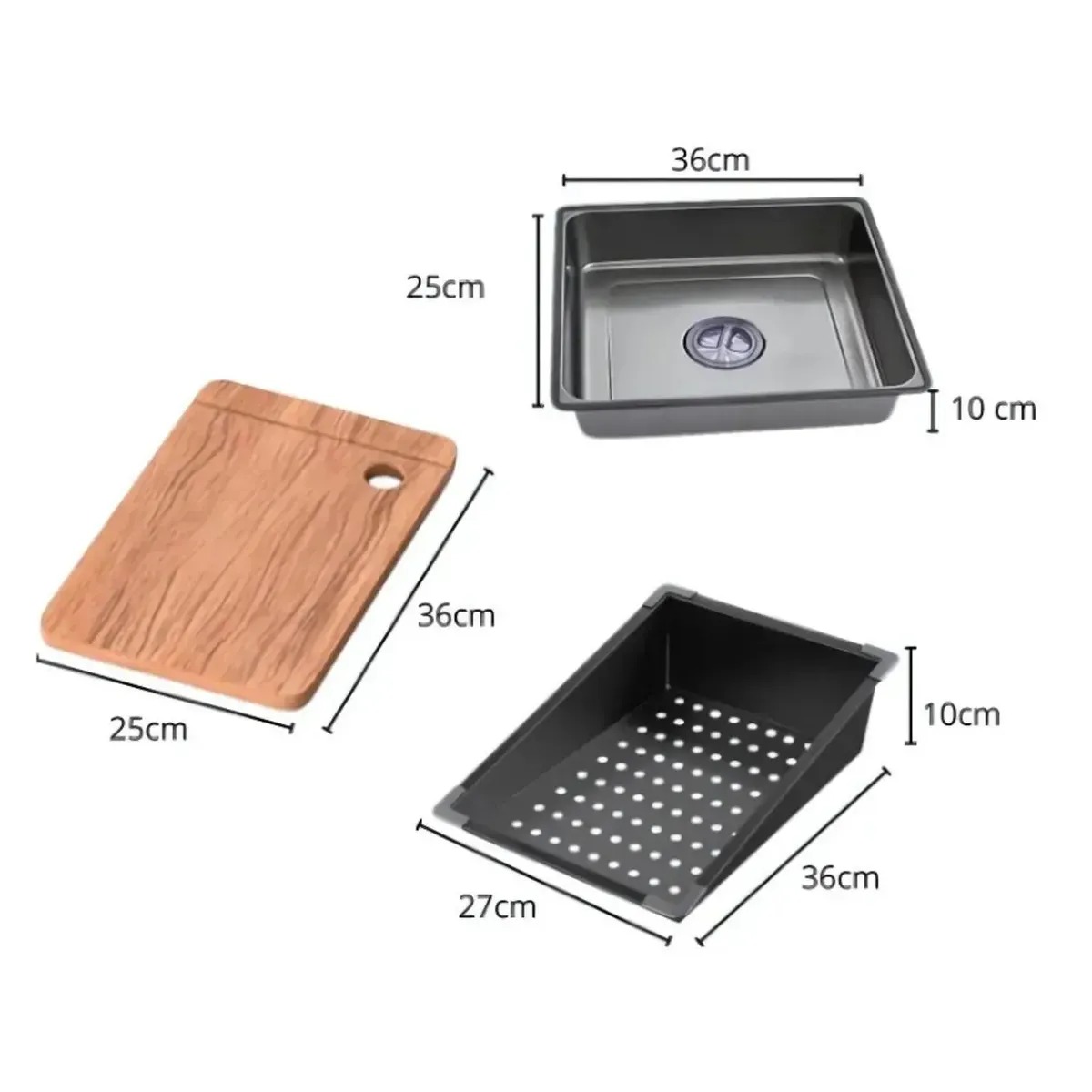 LAVADERO MULTIFUNCIONAL DE COCINA 7 EN 1 CON LUCES 5 TECLAS + MEZCLADORA - 7