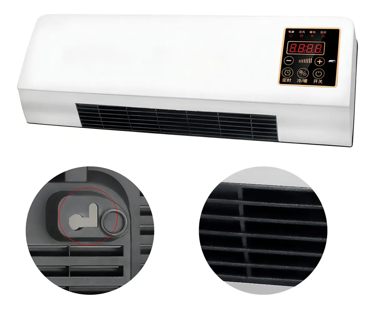 CALEFACTOR DE PARED 2 EN 1 CON VENTILACION Y CONTROL REMOTO – AIRE CALIENTE Y VENTILADOR - 5