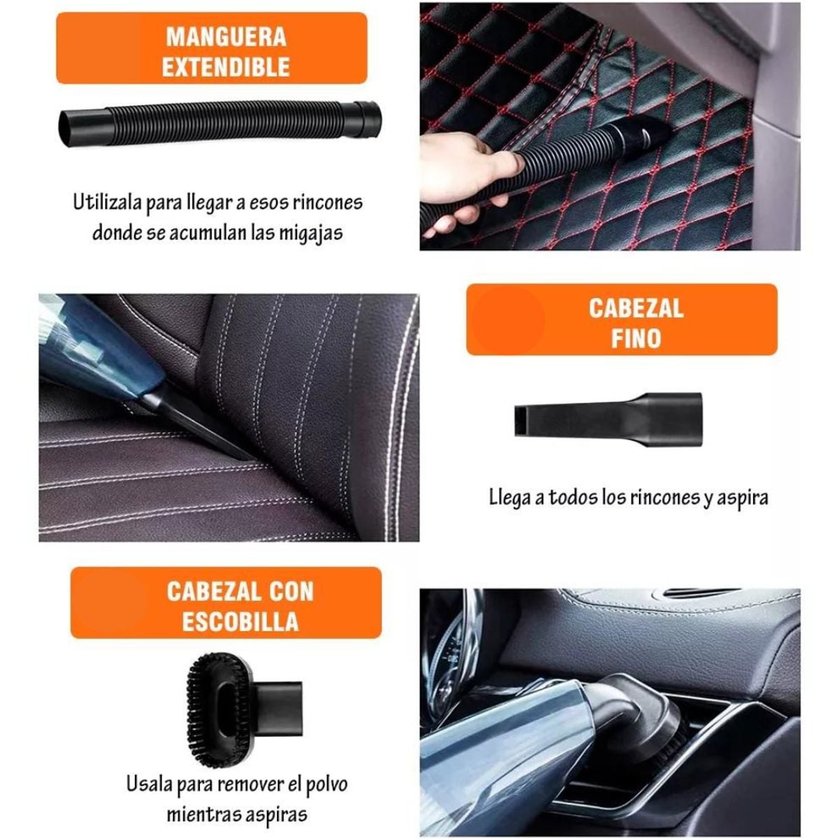 ASPIRADORA DE MANO INALAMBRICA PORTATIL IDEAL PARA EL HOGAR AUTO Y OFICINA - 2