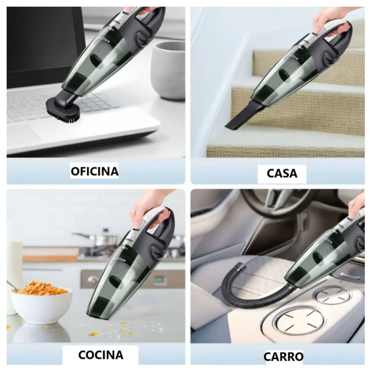 ASPIRADORA DE MANO INALAMBRICA PORTATIL IDEAL PARA EL HOGAR AUTO Y OFICINA - 3