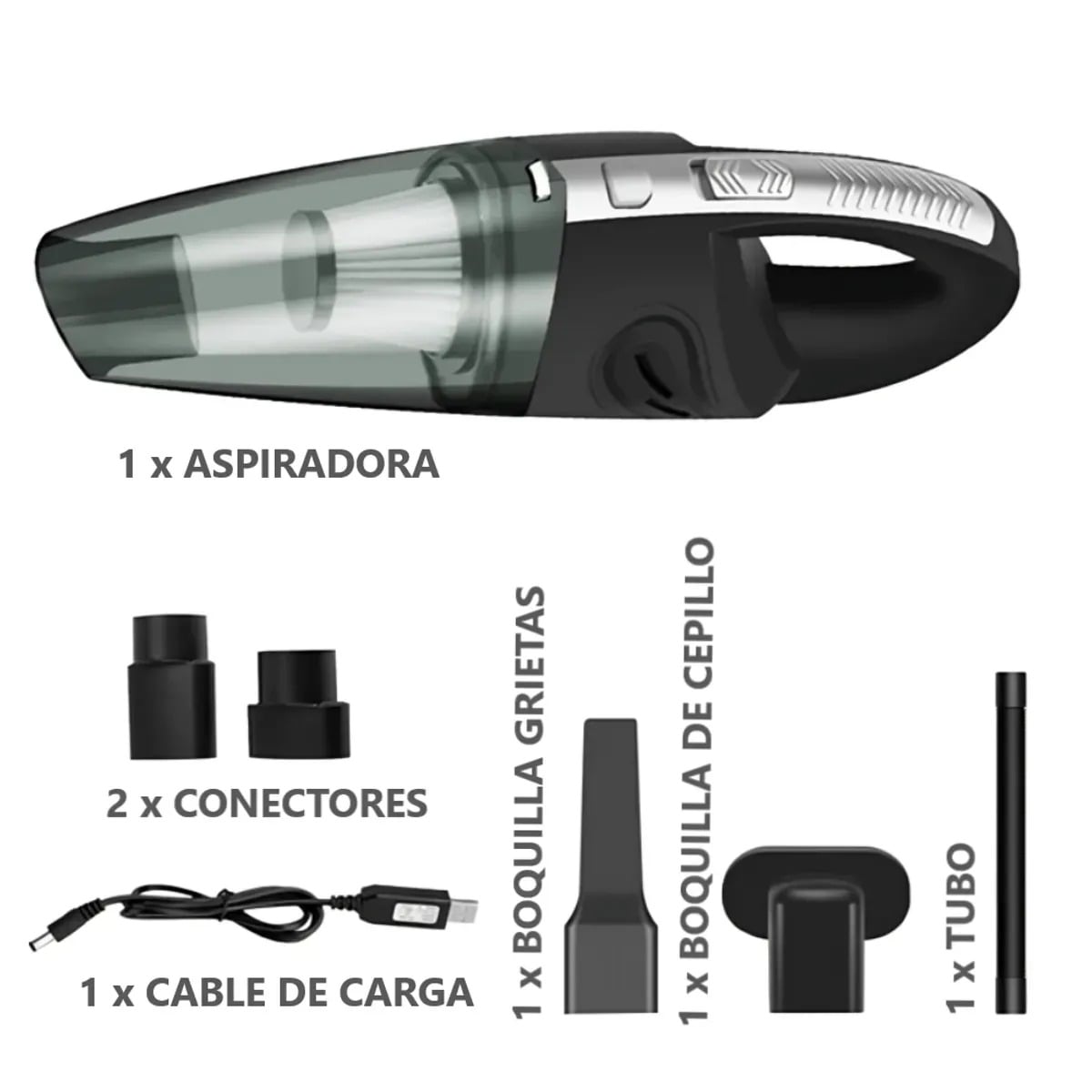 ASPIRADORA DE MANO INALAMBRICA PORTATIL IDEAL PARA EL HOGAR AUTO Y OFICINA - 4
