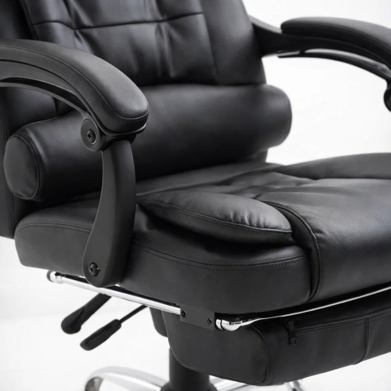 SILLON MASAJEADOR GERENCIAL CON VIBROMASAJES LUMBAR, RECLINABLE, ERGONOMICO CON REPOSAPIES BERLIN 707 - 6
