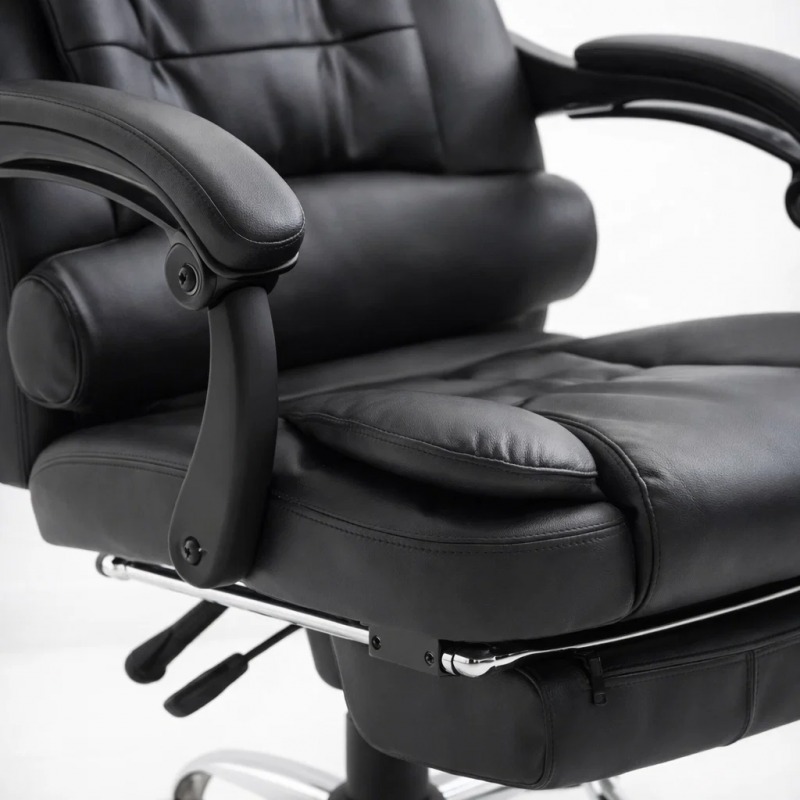 SILLON MASAJEADOR GERENCIAL CON VIBROMASAJES LUMBAR, RECLINABLE, ERGONOMICO CON REPOSAPIES BERLIN 707 - 8