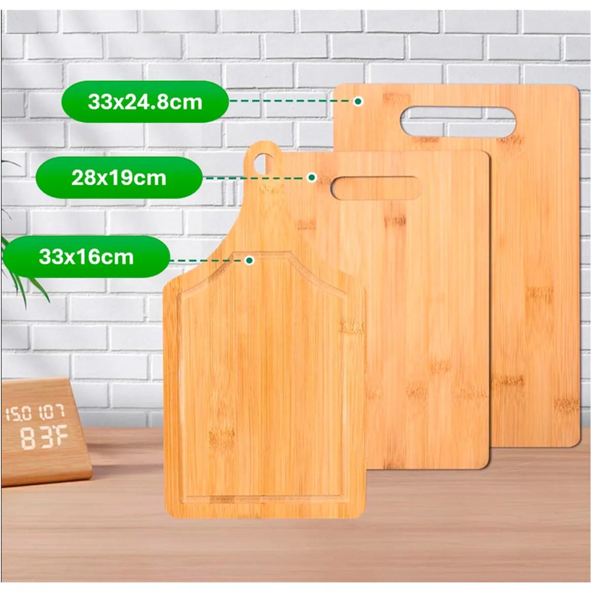 KIT DE 3 TABLAS PARA PICAR DE BAMBU - 3
