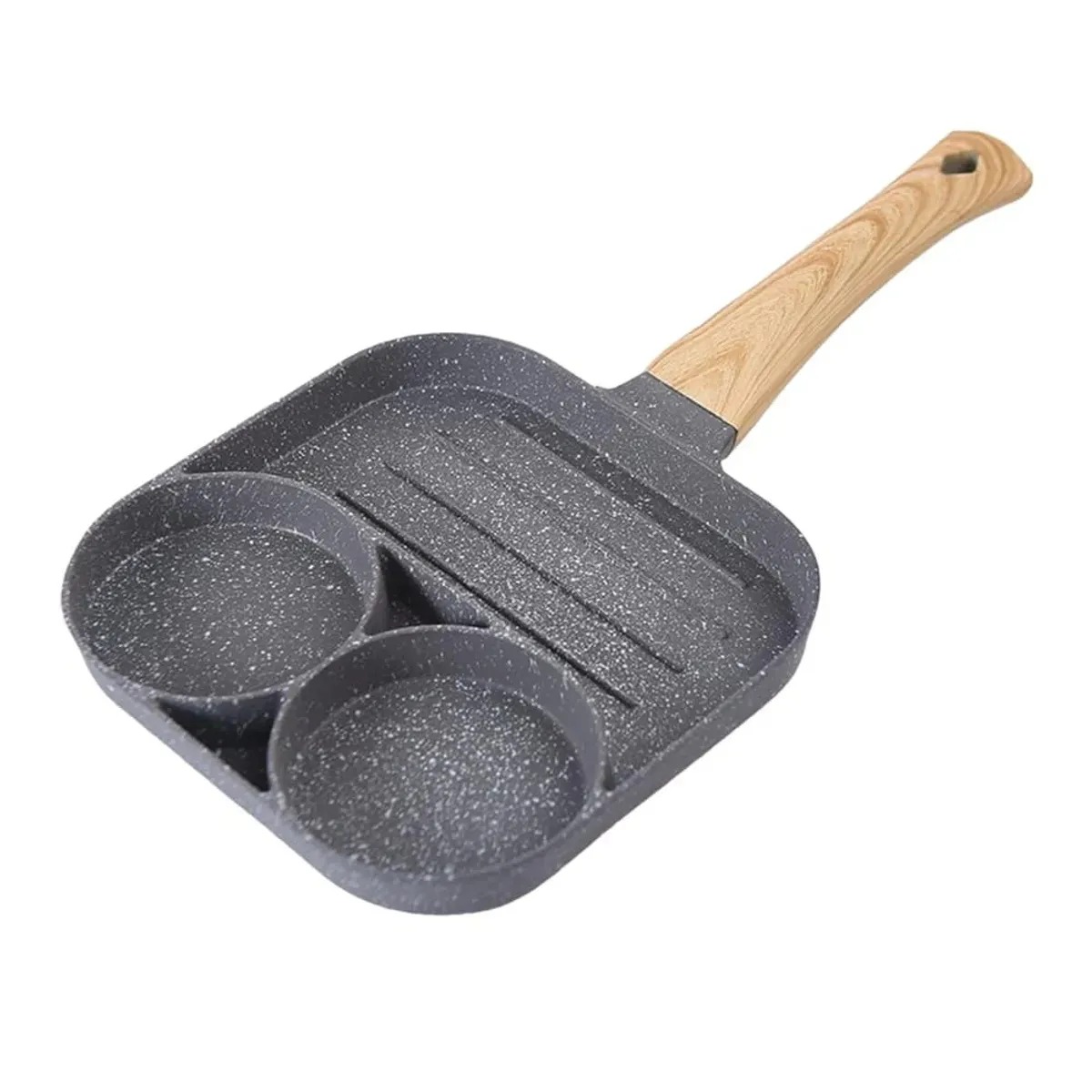 SARTEN ANTIADHERENTE DE GRANITO CON 3 DIVISIONES PARA PANQUEQUES Y HUEVOS MOD EB-18 - 4