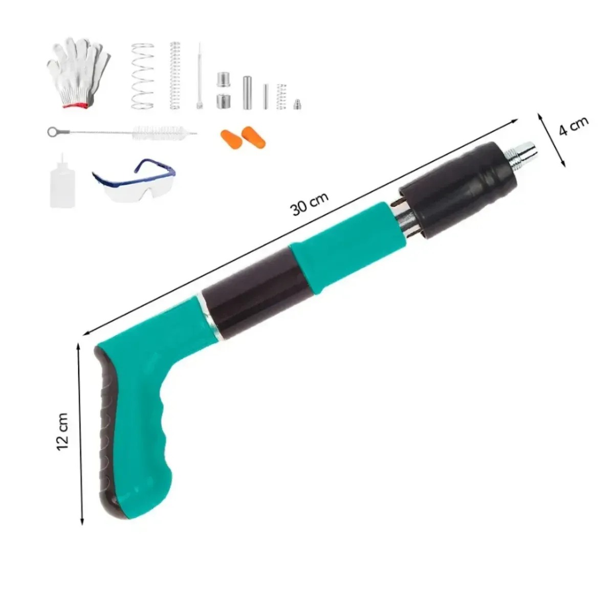 PISTOLA DE CLAVOS AUTOMATICA PROFESIONAL CON SILENCIADOR - REMACHADORA - 5