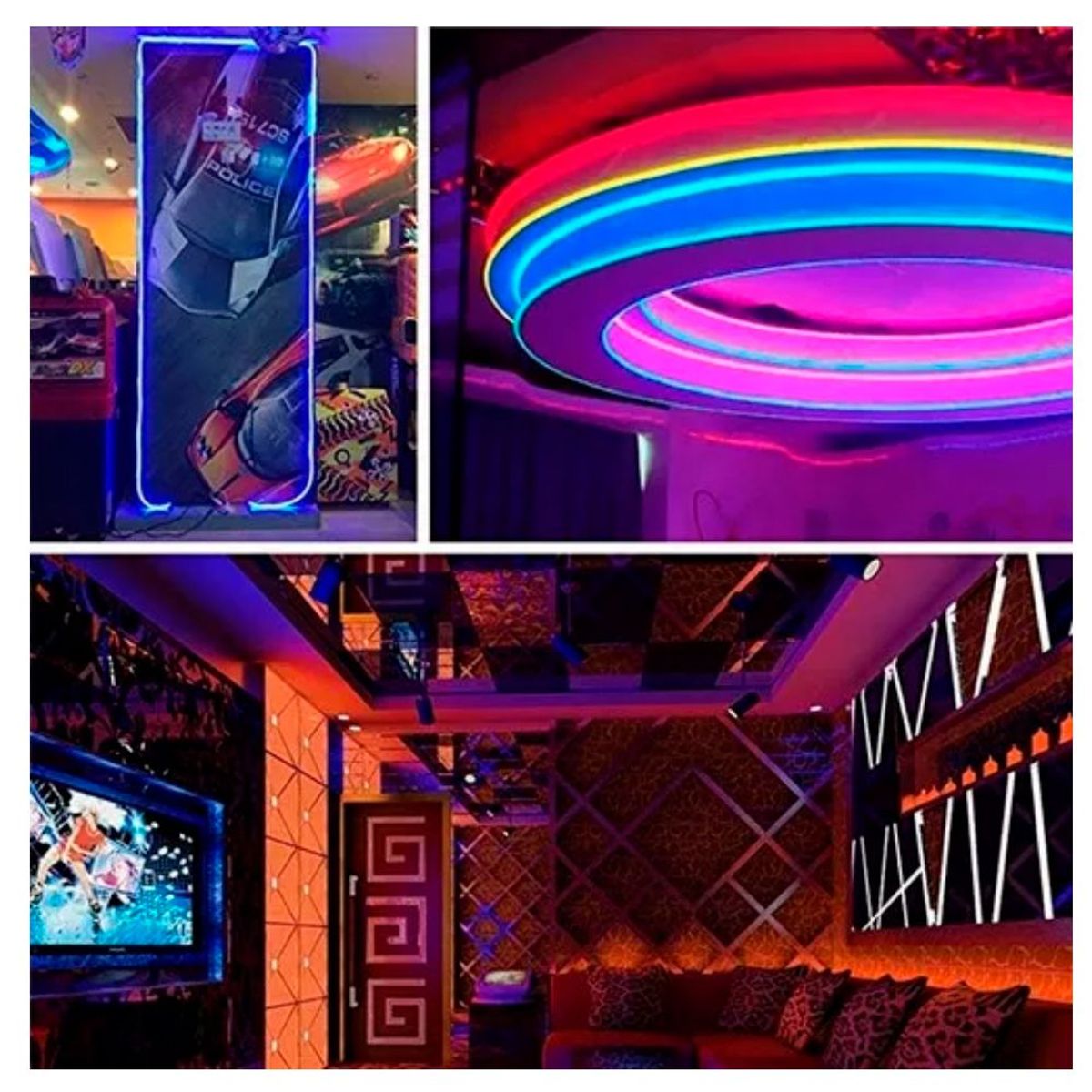 CINTA LED NEON 5 METROS 12V RGB TIRAS LUCES RGB + CONTROL ROMOTO - 3