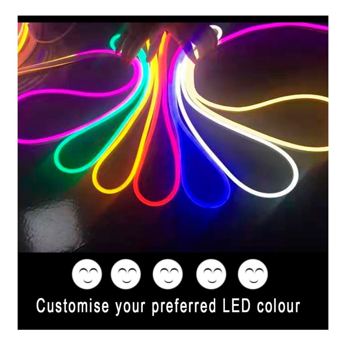 CINTA LED NEON 5 METROS 12V RGB TIRAS LUCES RGB + CONTROL ROMOTO - 6