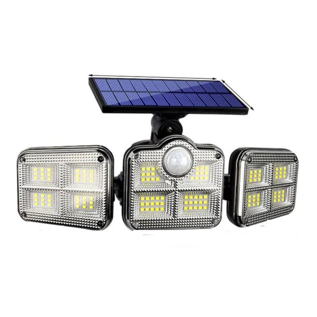 LAMPARA REFLECTOR PARA EXTERIORES TRIPLE CABEZAL PANEL SOLAR CON SENSOR DE MOVIMIENTO MOD FL1725A - 4