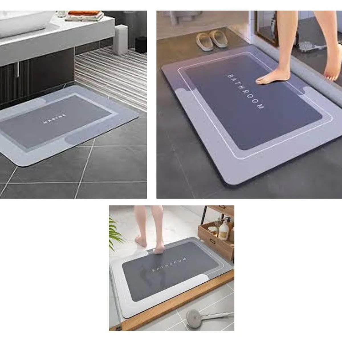 TAPETE DE BAÑO ALFOMBRA PISO SUAVE ABSORVENTE - 2