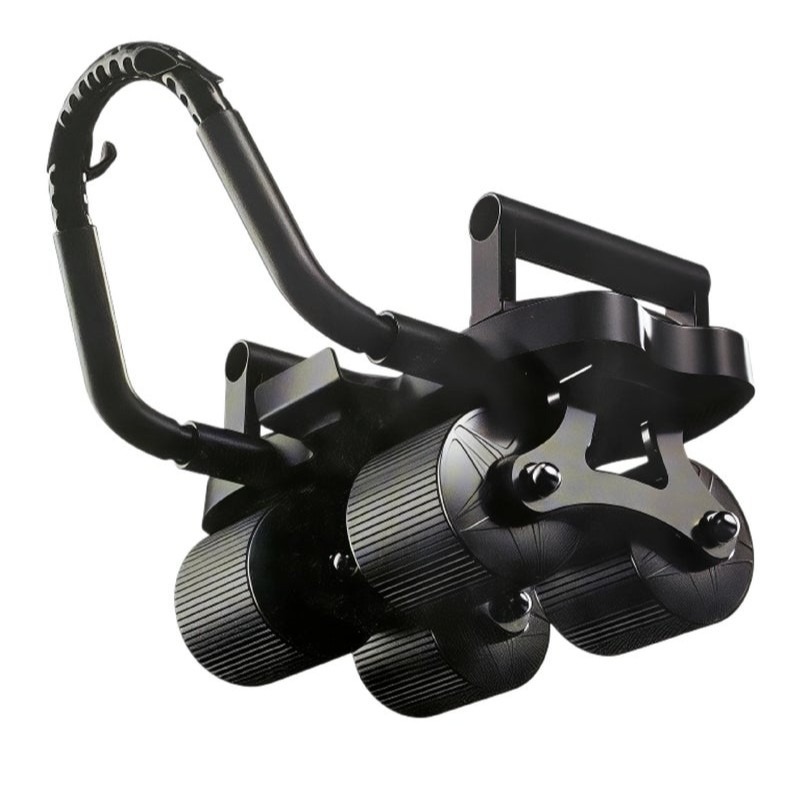 RODILLO ABDOMINAL 3 EN 1 DE 4 RUEDAS 4 CODERAS + TABLERO DE FLEXIONES COLOR NEGRO - 6