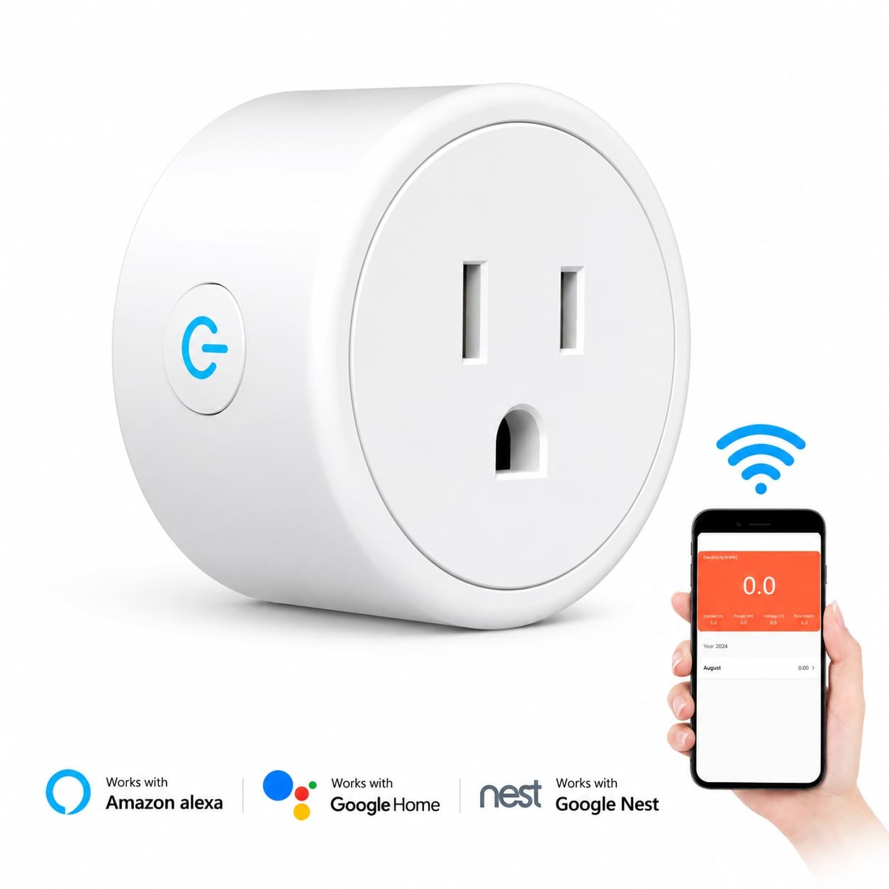 ENCHUFE INTELIGENTE SMART PLUG WIFI COMPATIBLE CON ALEXA Y GOOGLE HOME. - 1