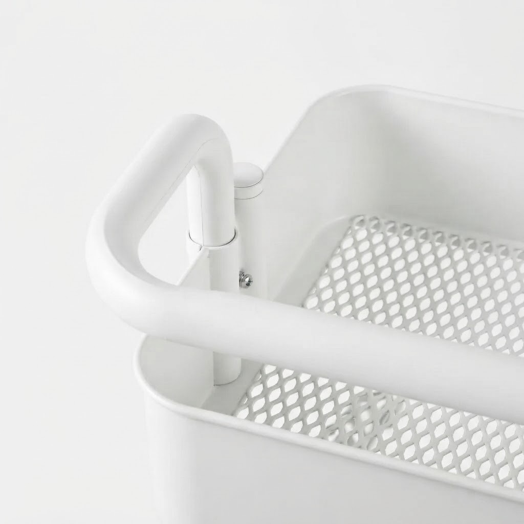 CARRITO ORGANIZADOR MULTIUSO DE 3 NIVELES CON RUEDAS COLOR BLANCO - 3
