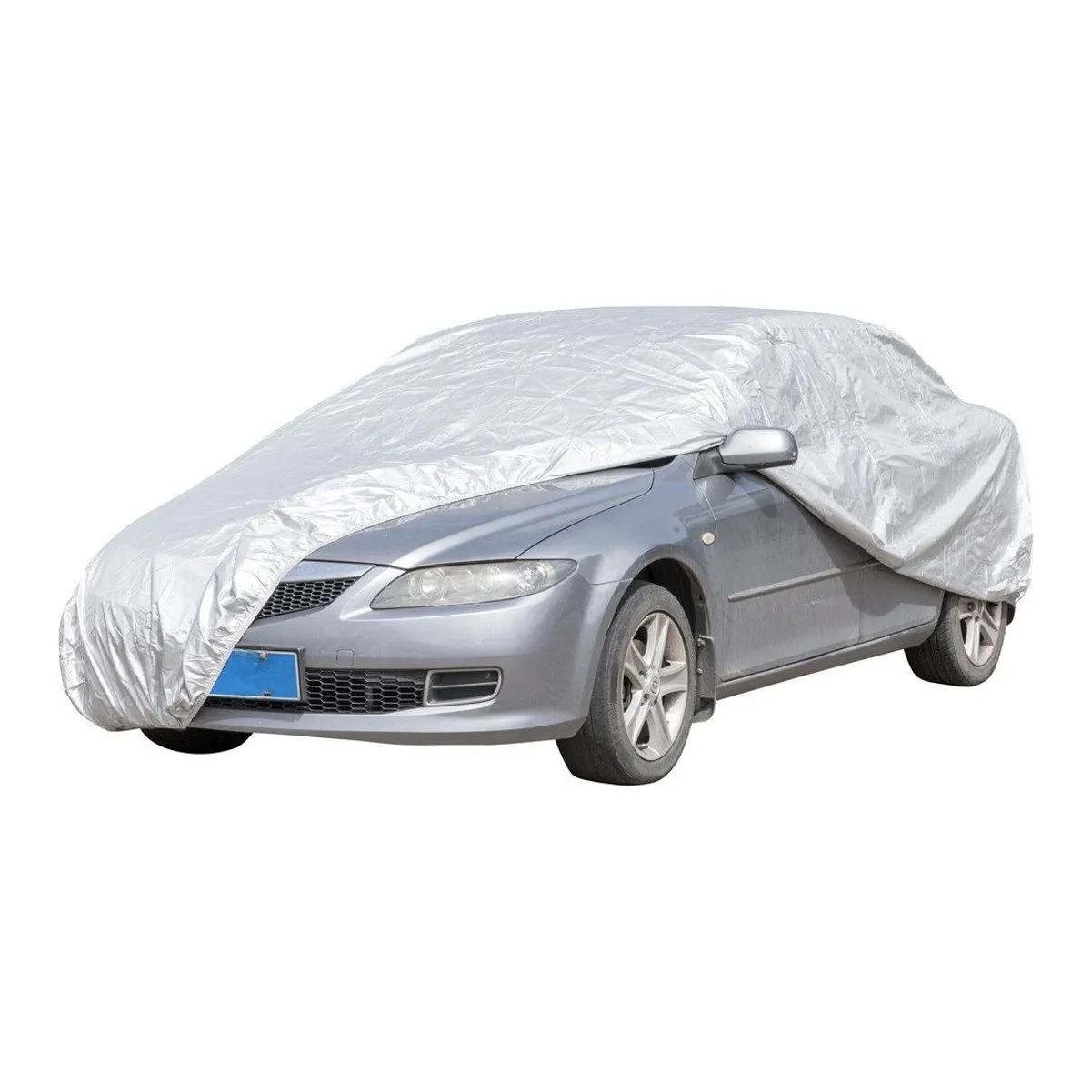 COBERTOR DE LLUVIA FUNDA PARA AUTO PROTECTOR IMPERMEABLE GRIS - 6