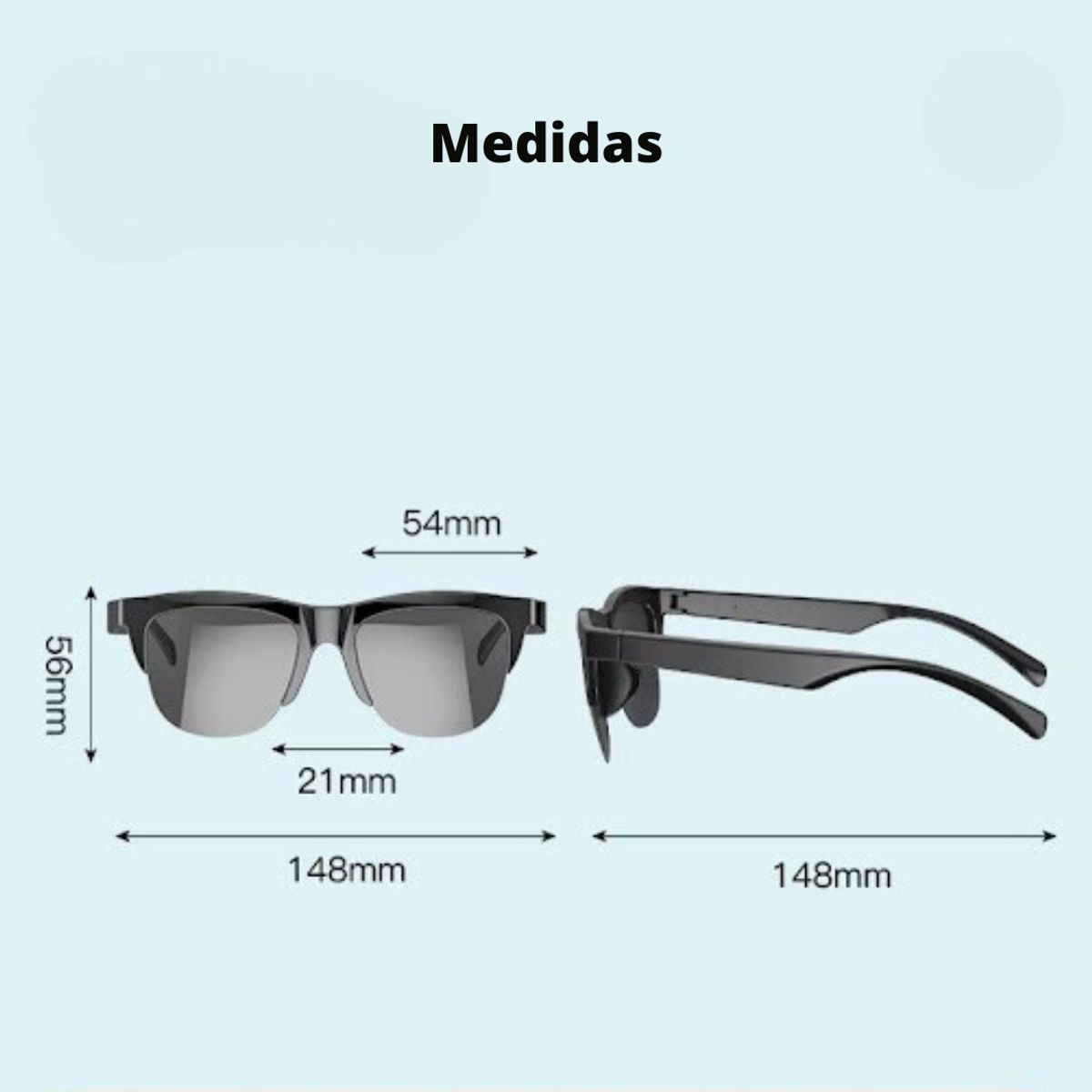 LENTES BLUETOOTH INTELIGENTE CON PARLANTE UV-400 SMART F-06 - 7