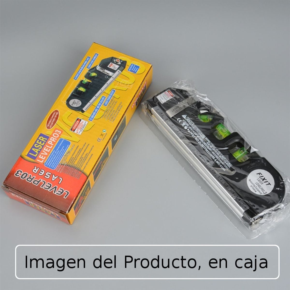 NIVEL LASER DUAL HORIZONTAL VERTICAL EN CAJA + BATERIAS + WINCHA 2.5 MT - 5