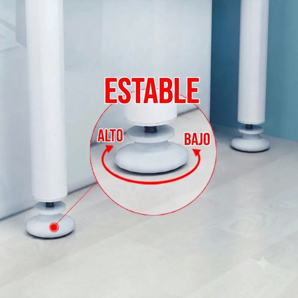 ESTANTE ORGANIZADOR MULTIFUNCIONAL 3 NIVELES CON GANCHOS LATERALES PARA BAÑO O LAVANDERIA/TM-0090 - 6