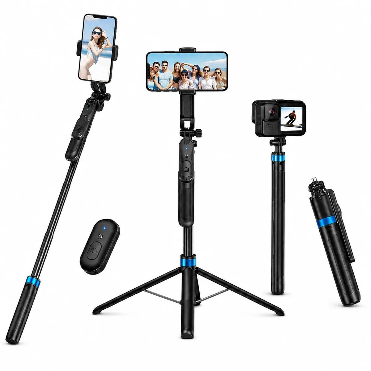 TRIPODE SELFIE STICK CON CONTROL REMOTO BLUETOOTH - 4