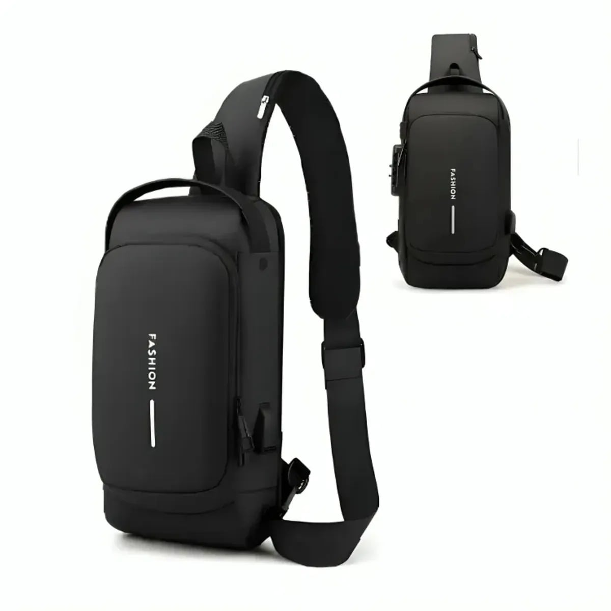 MOCHILA MORRAL ANTIRROBO IMPERMEABLE CON PUERTO USB Y CLAVE - 4