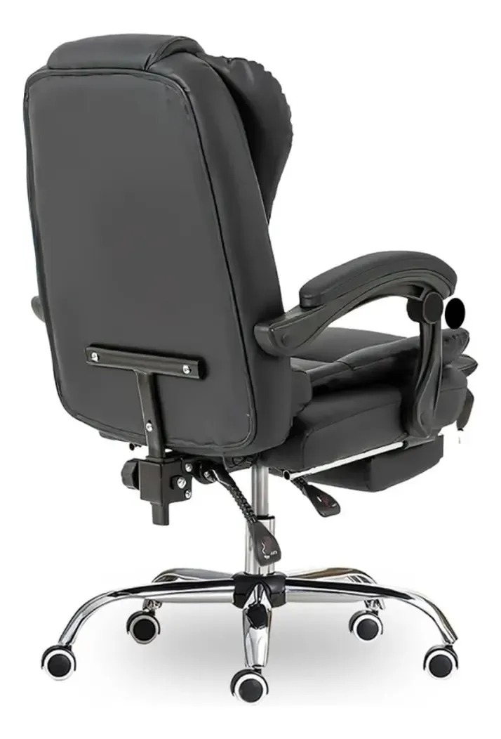 SILLON GERENCIAL CON 7 PUNTOS DE MASAJES, RECLINABLE, ERGONOMICO CON CONTROL REMOTO Y REPOSAPIES - NEGRO - 6