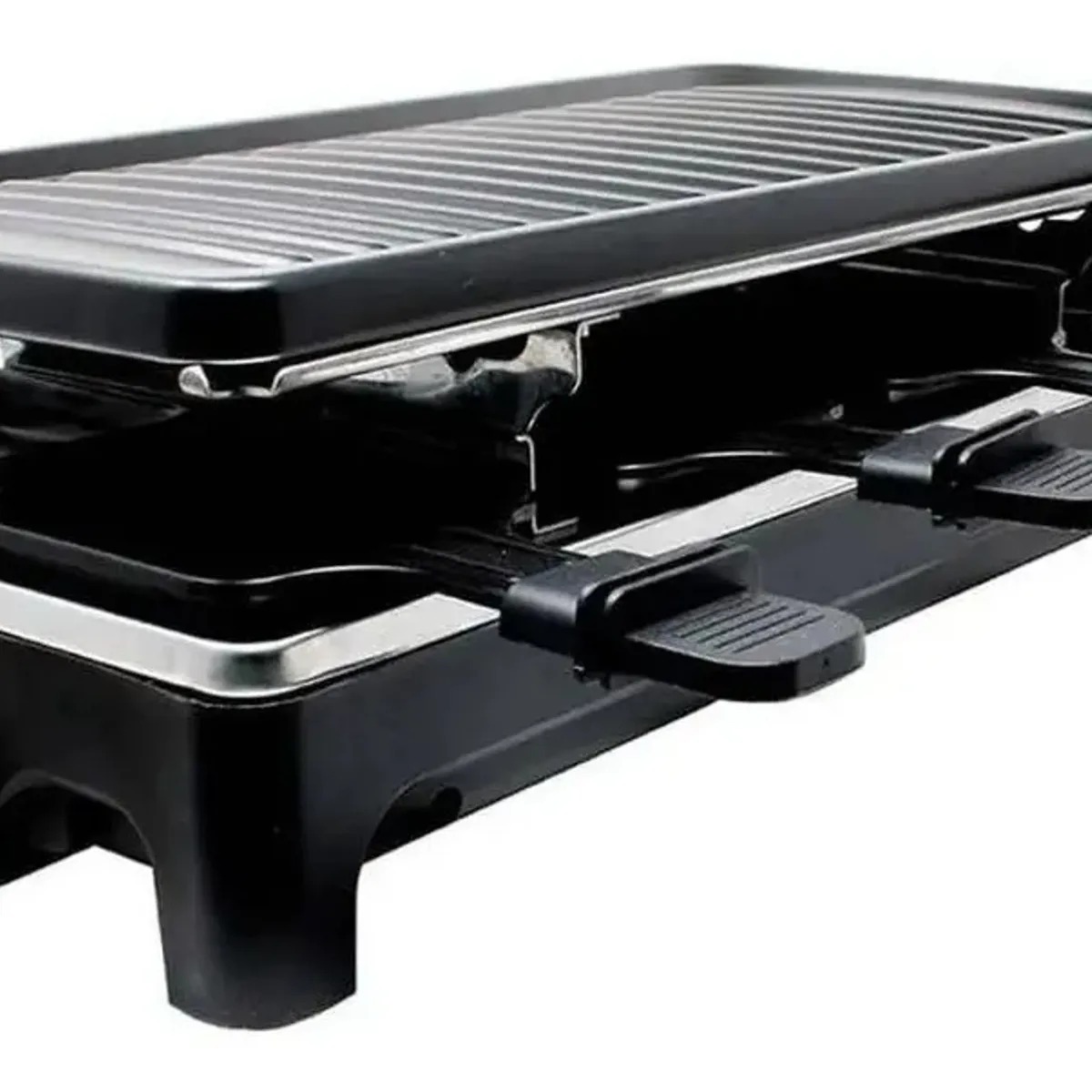 PARRILLA ELECTRICA MUTIFUNCIONAL CON PLANCHA DE PIEDRA Y MINI SARTENES 2 NIVELES RAF 1500W COD 5425 - 6