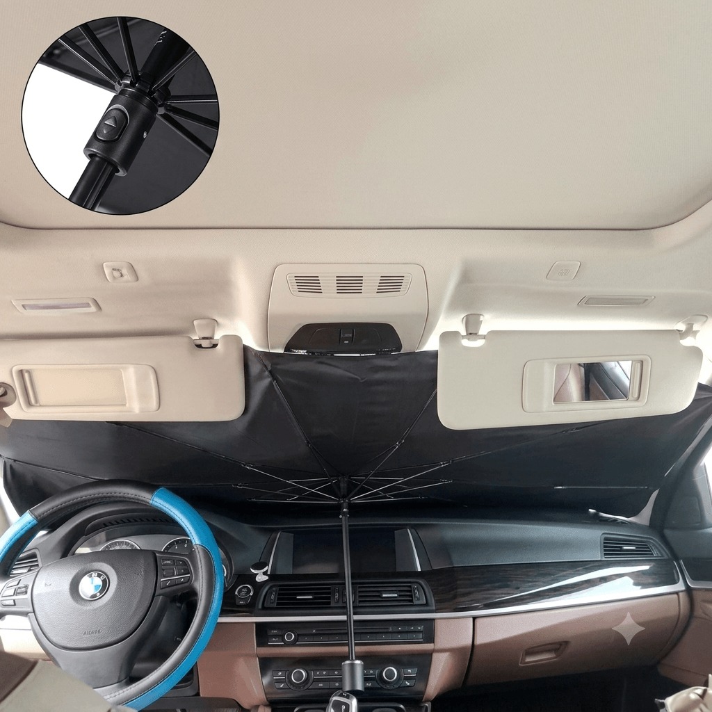 SOMBRILLA TAPA PARABRISAS PLEGABLE PARA AUTO CON PROTECTOR SOLAR UV UNIVERSAL PARA AUTOMOVIL - 5