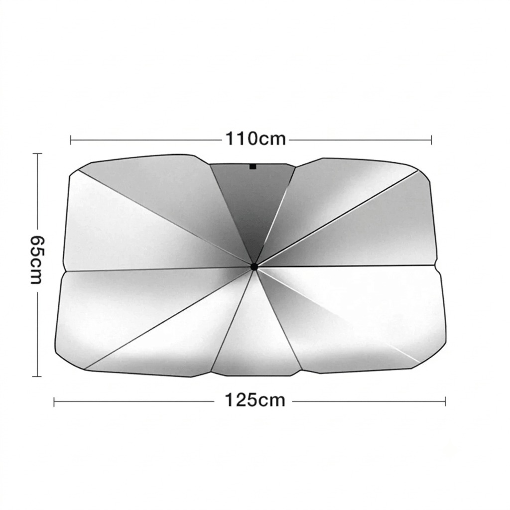 SOMBRILLA TAPA PARABRISAS PLEGABLE PARA AUTO CON PROTECTOR SOLAR UV UNIVERSAL PARA AUTOMOVIL - 6