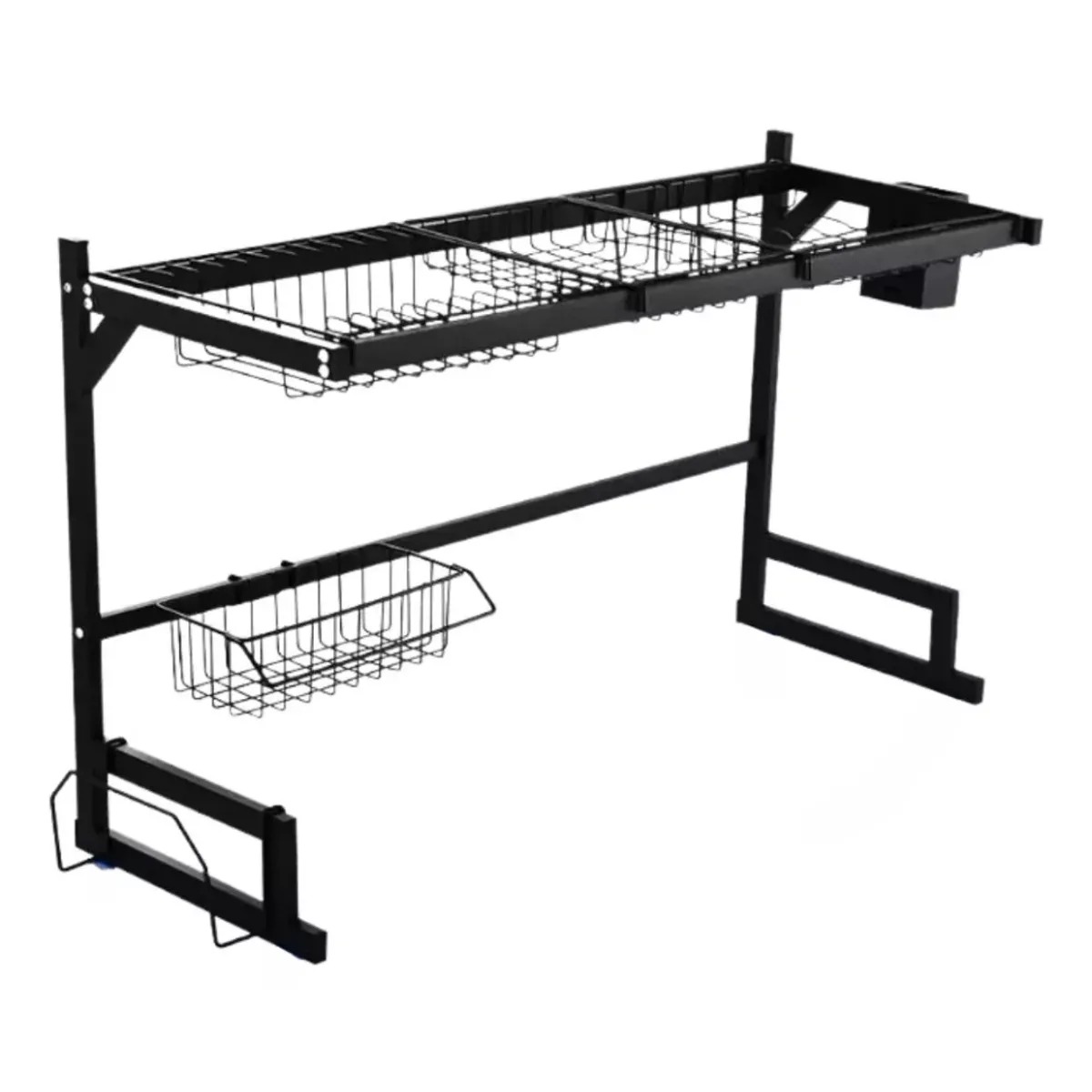ESCURRIDOR DE PLATOS ORGANIZADOR PARA COCINA METAL 85CM NEGRO - 2