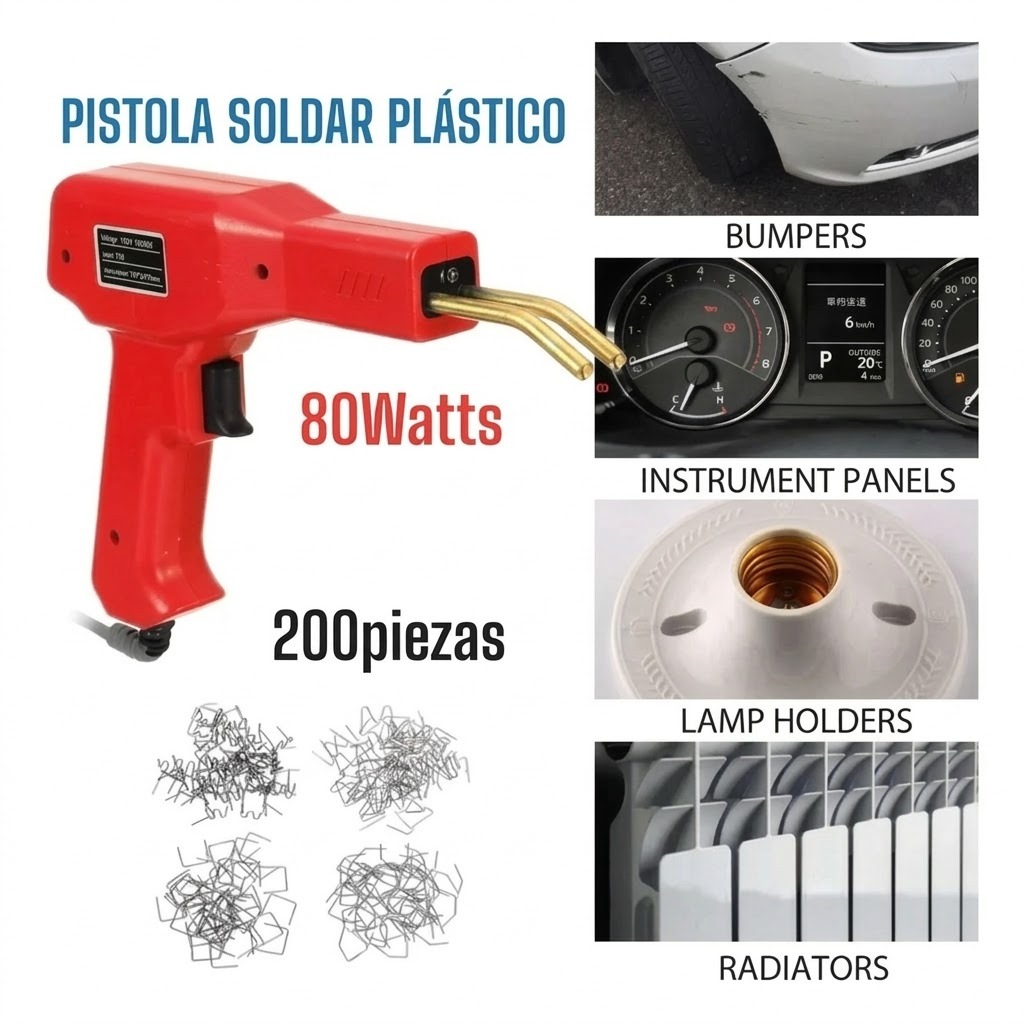 PISTOLA DE SOLDAR PLASTICO PARA PARACHOQUES Y AUTOPARTES GRAPAS CALIENTES Y ACCESORIOS - 3